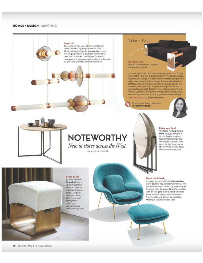 Womb Chair Featured on Western Living
